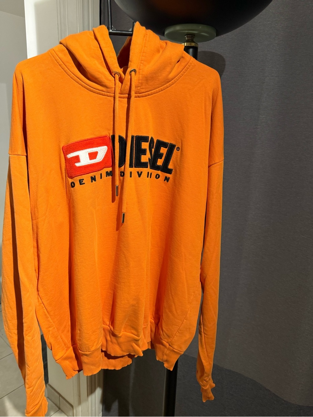 Diesel Orange Logo Hoodie Pullover